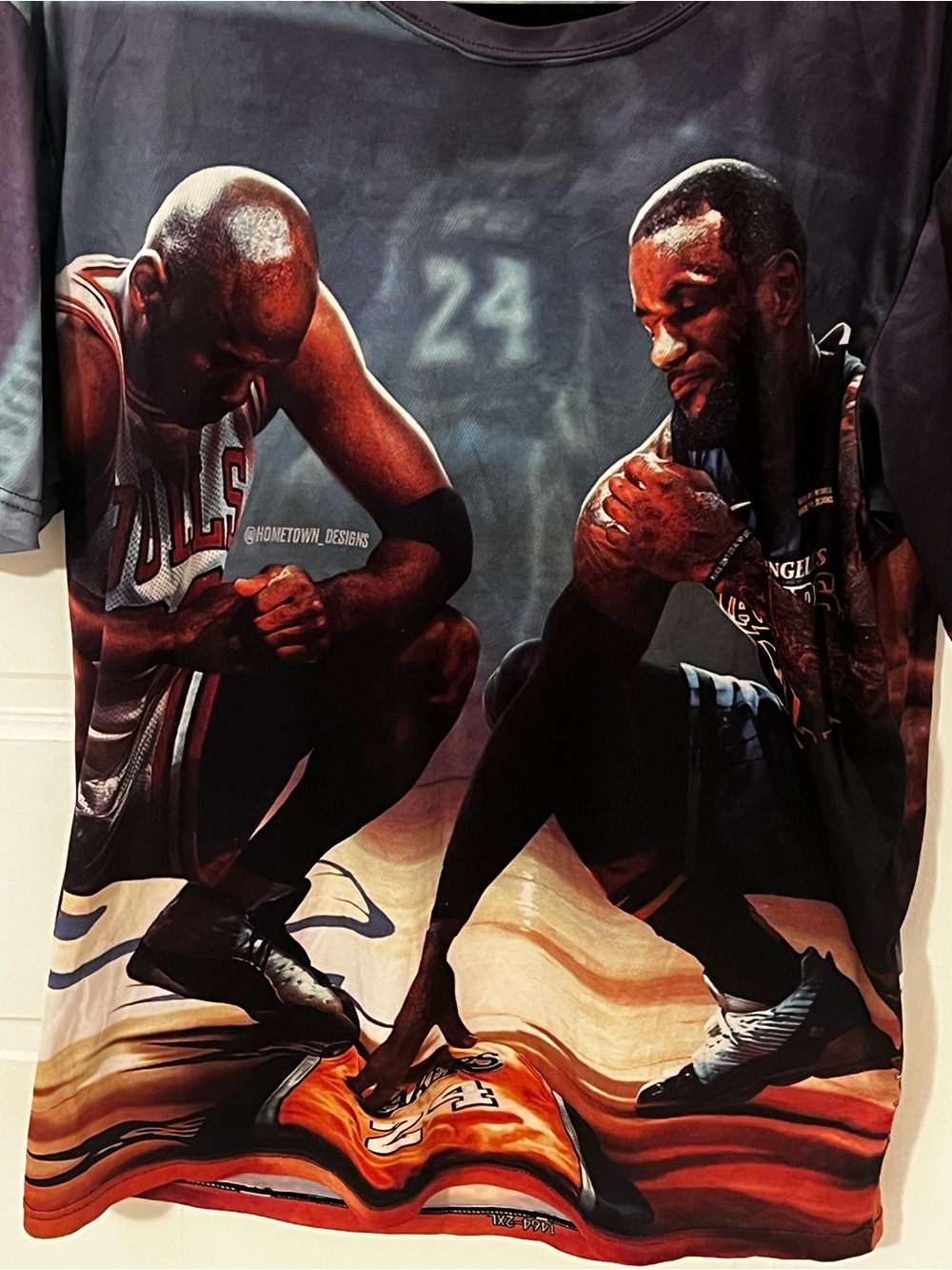 Michael Jordan LeBron James Kobe Bryant Shirt - Custom Artwork - Adult Large